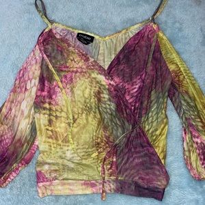 Bebe flowy colorful shirt